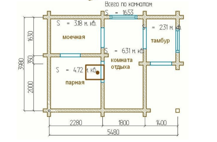 Баня из профилированного бруса «В гостях у Бабы Бани»